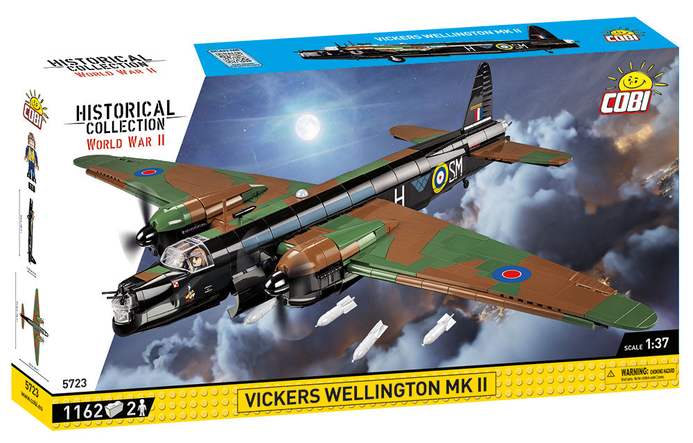 Model airplane kit box for Vickers Wellington MK II with COBI branding