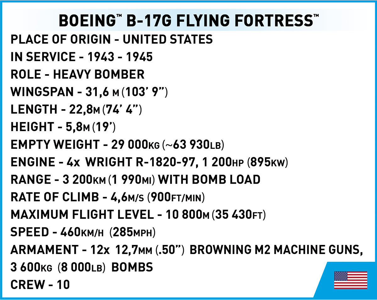 Image of 5750 B-17 aircraft specifications