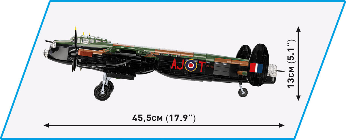 #5758 Model airplane with AJOT marking and dimensions indicated
