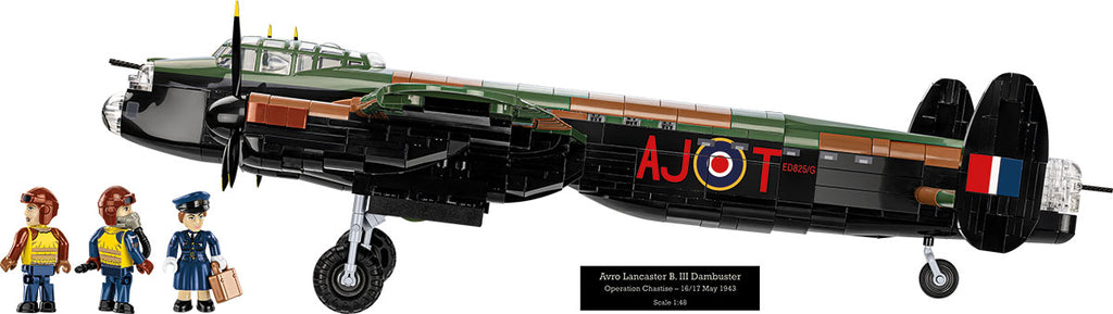 Side image of 5758 Dambuster with crew and WAAF
