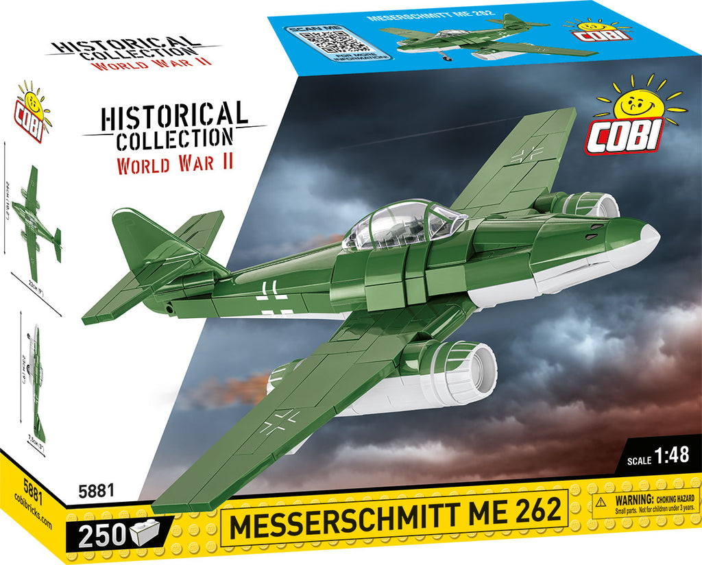 Cobi Messerschmitt ME 262 model kit packaging with stormy sky background