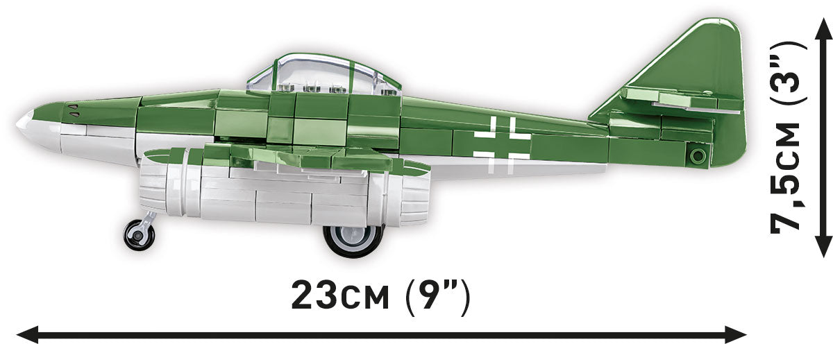 COBI Me 262 #5881 Image of side view with dimensions